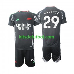 Equipación completa Niño Arsenal Havertz 29 Camiseta de visitante 2024-2025 Manga Corta