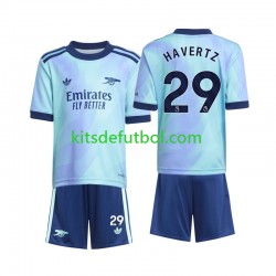 Equipación completa Niño Arsenal Havertz 29 Camiseta alternativa 2024-2025 Manga Corta