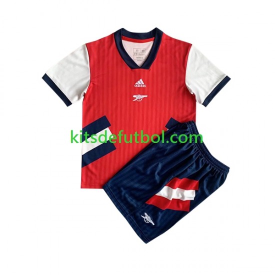Equipación completa Niño Arsenal Icon Retro Camiseta de local 2022-2023 Manga Corta