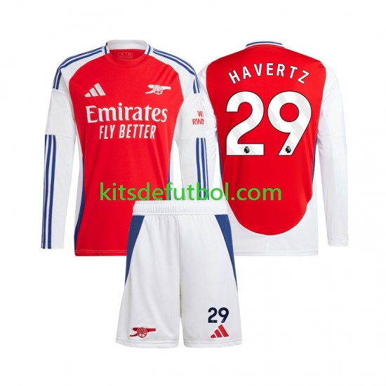 Equipación completa Niño Arsenal Kai Havertz 29 Camiseta de local 2024-2025 Manga Larga