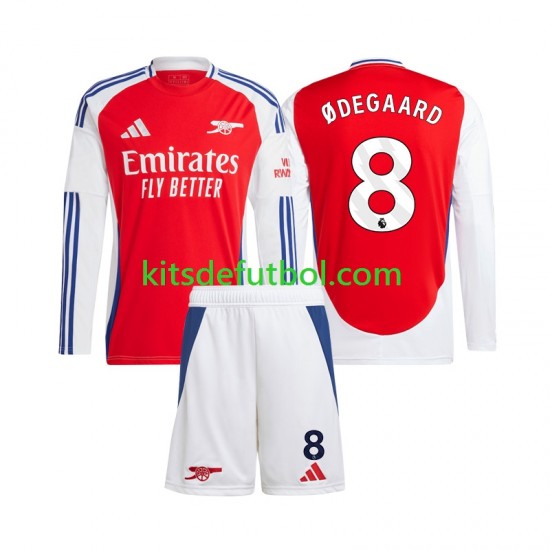 Equipación completa Niño Arsenal Martin Odegaard 8 Camiseta de local 2024-2025 Manga Larga