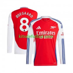 Arsenal Martin Odegaard 8 Hombre Camiseta Rojo de local 2024-2025 Manga Larga