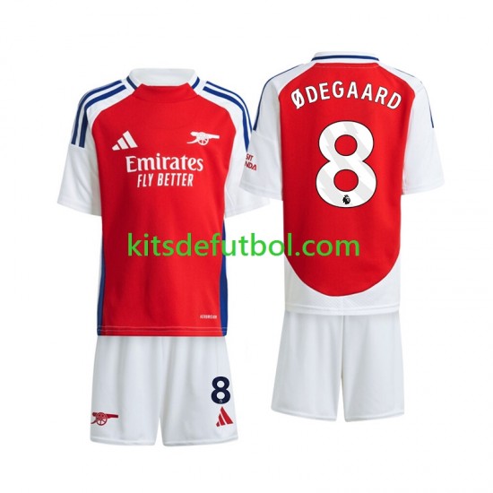 Equipación completa Niño Arsenal Odegaard 8 Camiseta de local 2024-2025 Manga Corta Equipación completa Niño Arsenal Odegaard 8 Camiseta de local 2024-2025 Manga Corta
