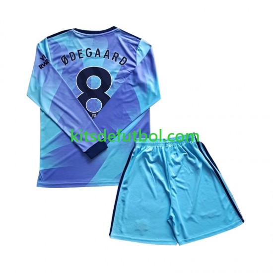 Equipación completa Niño Arsenal Odegaard 8 Camiseta alternativa 2024-2025 Manga Larga