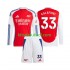 Equipación completa Niño Arsenal Riccardo Calafiori 33 Camiseta de local 2024-2025 Manga Larga