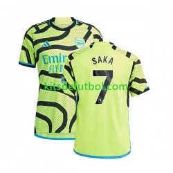 Arsenal Saka 7 Hombre Camiseta de visitante 2023-2024 Manga Corta
