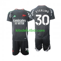 Equipación completa Niño Arsenal Sterling 30 Camiseta de visitante 2024-2025 Manga Corta