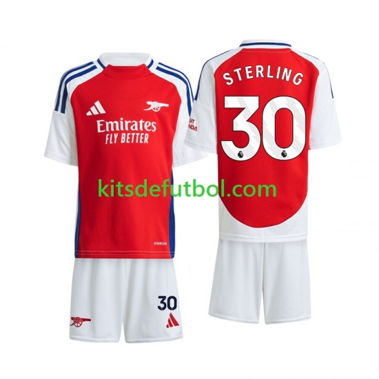 Equipación completa Niño Arsenal Sterling 30 Camiseta de local 2024-2025 Manga Corta