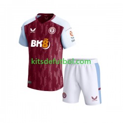 Equipación completa Niño Aston Villa Camiseta de local 2023-2024 Manga Corta