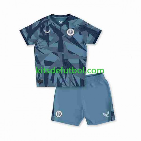 Equipación completa Niño Aston Villa Camiseta alternativa 2023-2024 Manga Corta