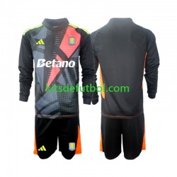 Equipación completa Niño Aston Villa Portero Camiseta de local 2024-2025 Manga Larga