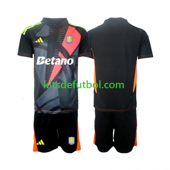 Equipación completa Niño Aston Villa Portero Camiseta de local 2024-2025 Manga Corta
