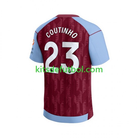 Aston Villa Philippe Coutinho 23 Hombre Camiseta de local 2023-2024 Manga Corta