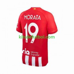 Atlético Madrid 2 Alvaro Morata 19 Hombre Camiseta de local 2023-2024 Manga Corta