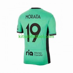 Atlético Madrid 2 Alvaro Morata 19 Hombre Camiseta alternativa 2023-2024 Manga Corta