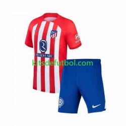 Equipación completa Niño Atlético Madrid 2 Camiseta de local 2023-2024 Manga Corta