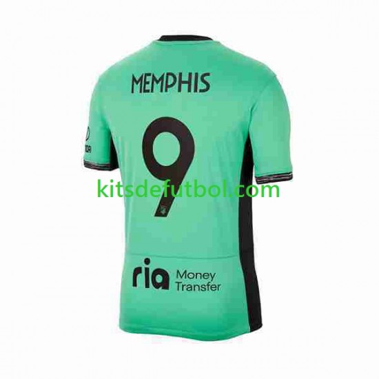 Atlético Madrid 2 Memphis Depay 9 Hombre Camiseta alternativa 2023-2024 Manga Corta