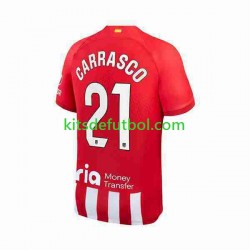 Atlético Madrid 2 Yannick Carrasco 21 Hombre Camiseta de local 2023-2024 Manga Corta