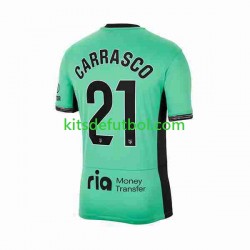 Atlético Madrid 2 Yannick Carrasco 21 Hombre Camiseta alternativa 2023-2024 Manga Corta