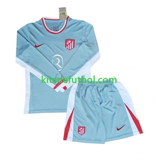 Equipación completa Niño Atlético Madrid Camiseta de visitante 2024-2025 Manga Larga