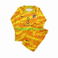 Equipación completa Niño Atlético Madrid Portero Camiseta Naranja 2023-2024 Manga Larga