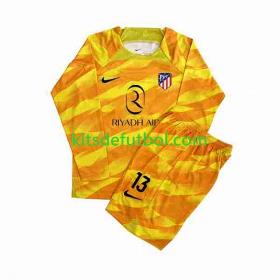 Equipación completa Niño Atlético Madrid Portero Jan Oblak 13 Camiseta Naranja 2023-2024 Manga Larga