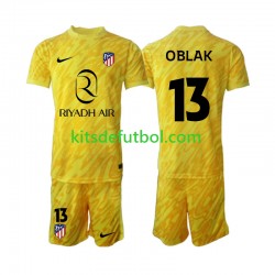 Equipación completa Niño Atlético Madrid Portero Jan Oblak 13 Camiseta alternativa 2024-2025 Manga Corta