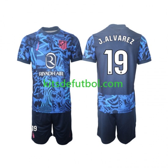 Equipación completa Niño Atlético Madrid J.Alvarez 19 Camiseta alternativa 2024-2025 Manga Corta