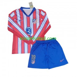 Equipación completa Niño Atlético Madrid Julian Alvarez 19 Camiseta de local 2024-2025 Manga Larga