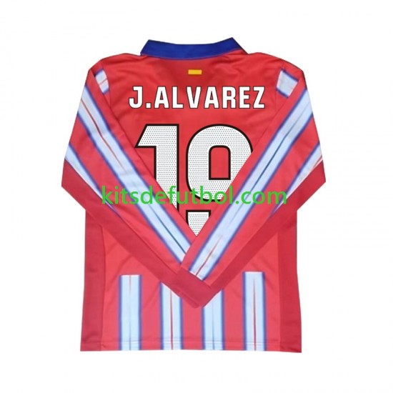 Atlético Madrid Julian Alvarez 19 Hombre Camiseta de local 2024-2025 Manga Larga Atlético Madrid Julian Alvarez 19 Hombre Camiseta de local 2024-2025 Manga Larga
