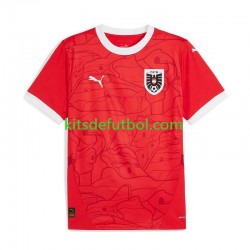 Austria Euro 2024 Hombre Camiseta Rojo de local Manga Corta