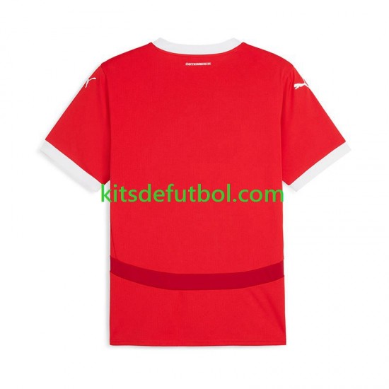Austria Euro 2024 Hombre Camiseta Rojo de local Manga Corta
