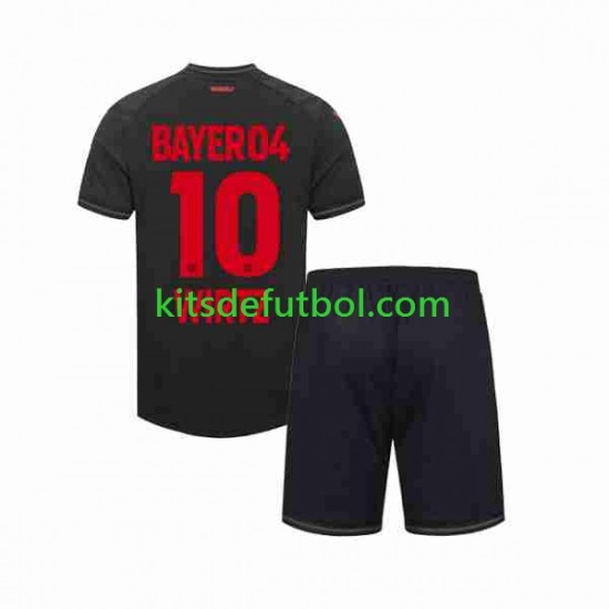 Equipación completa Niño Bayer 04 Leverkusen Florian Wirtz 10 Camiseta de local 2023-2024 Manga Corta