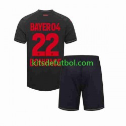 Equipación completa Niño Bayer 04 Leverkusen Victor Boniface 22 Camiseta de local 2023-2024 Manga Corta