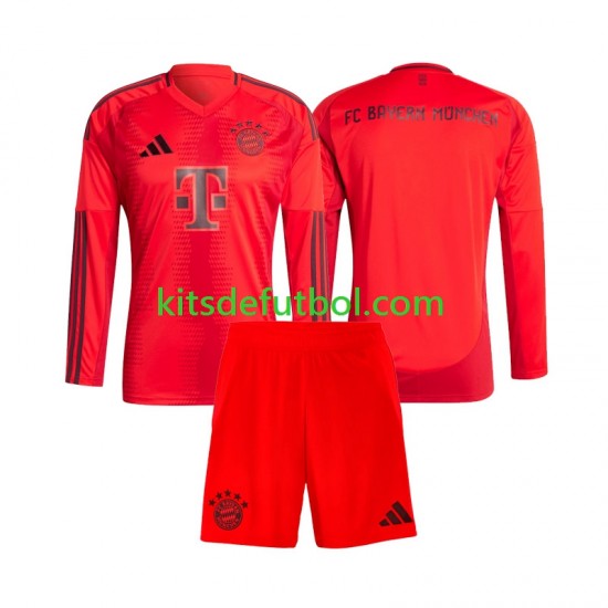 Equipación completa Niño Bayern de Múnich Camiseta de local 2024-2025 Manga Larga