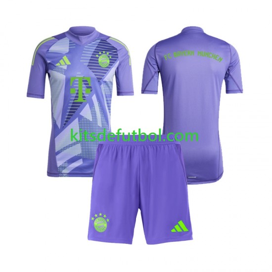 Equipación completa Niño Bayern de Múnich Portero Camiseta de visitante 2024-2025 Manga Corta