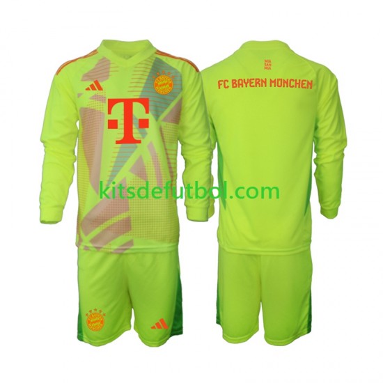 Equipación completa Niño Bayern de Múnich Portero Camiseta de local 2024-2025 Manga Larga