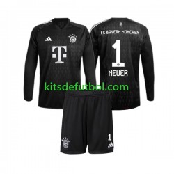 Equipación completa Niño Bayern de Múnich Portero Manuel Neuer 1 Camiseta de local 2023-2024 Manga Larga