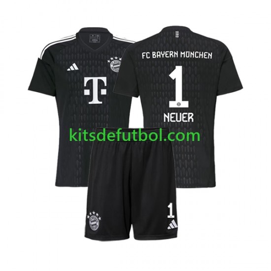 Equipación completa Niño Bayern de Múnich Portero Manuel Neuer 1 Camiseta de local 2023-2024 Manga Corta Equipación completa Niño Bayern de Múnich Portero Manuel Neuer 1 Camiseta de local 2023-2024 Manga Corta