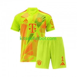Equipación completa Niño Bayern de Múnich Portero Manuel Neuer 1 Camiseta de local 2024-2025 Manga Corta