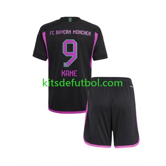 Equipación completa Niño Bayern de Múnich Harry Kane 9 Camiseta de visitante 2023-2024 Manga Corta