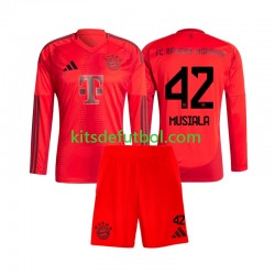 Equipación completa Niño Bayern de Múnich Jamal Musiala 42 Camiseta de local 2024-2025 Manga Larga