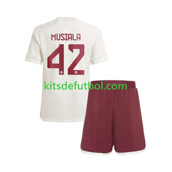 Equipación completa Niño Bayern de Múnich Jamal Musiala 42 Camiseta alternativa 2023-2024 Manga Corta