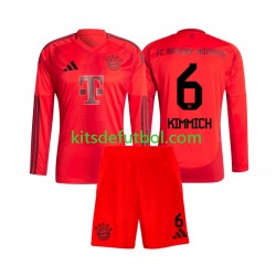 Equipación completa Niño Bayern de Múnich Joshua Kimmich 6 Camiseta de local 2024-2025 Manga Larga