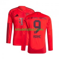 Bayern de Múnich Kane 9 Hombre Camiseta Rojo de local 2024-2025 Manga Larga