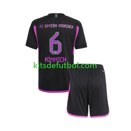 Equipación completa Niño Bayern de Múnich Kimmich 6 Camiseta de visitante 2023-2024 Manga Corta