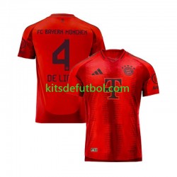 Bayern de Múnich Matthijs de Ligt 4 Hombre Camiseta Rojo de local 2024-2025 Manga Corta
