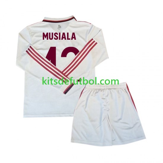 Equipación completa Niño Bayern de Múnich Musiala 42 Camiseta alternativa 2024-2025 Manga Larga