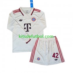 Equipación completa Niño Bayern de Múnich Musiala 42 Camiseta alternativa 2024-2025 Manga Larga
