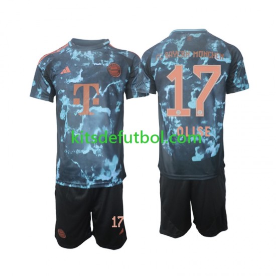 Equipación completa Niño Bayern de Múnich Olise 17 Camiseta de visitante 2024-2025 Manga Corta